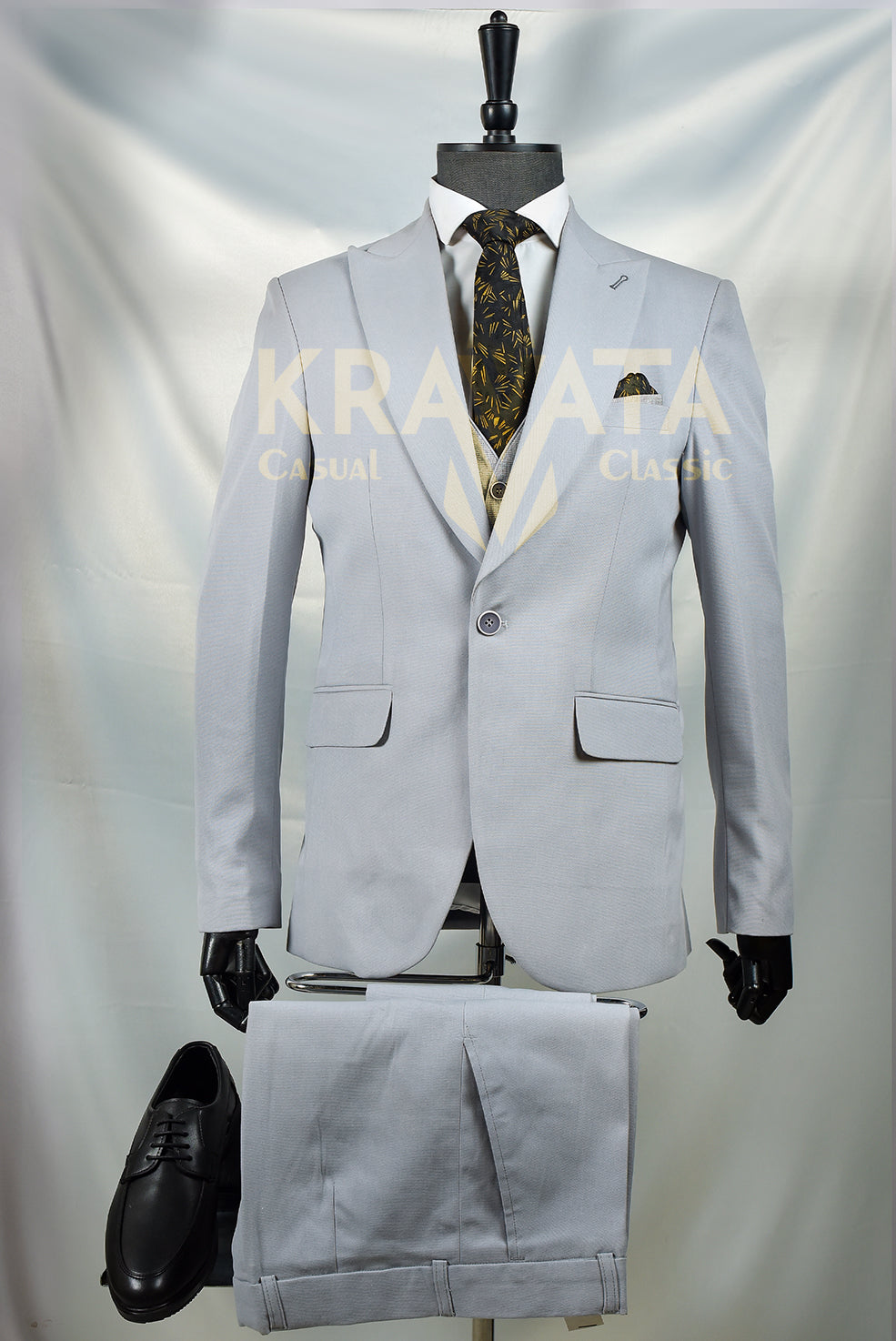 Light Gray Formal Suit for Men