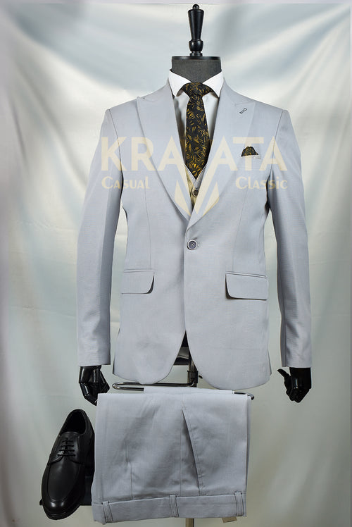 Light Gray Formal Suit for Men